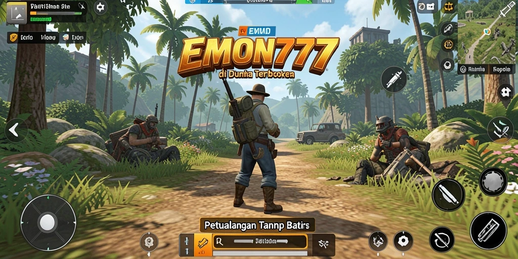 Tampilan menarik dari gameplay EMON777 di dunia yang luas.