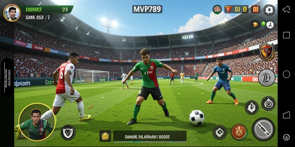 Tangkapan layar game MVP789 menunjukkan gameplay seru dengan aksi olahraga yang mendebarkan.