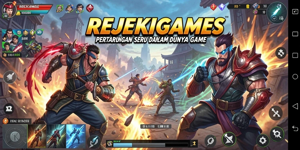 Tampilan gameplay seru pertarungan di REJEKIGAMES.